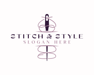 Needle Seamstress Dressmaking logo design