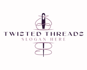 Needle Seamstress Dressmaking logo design