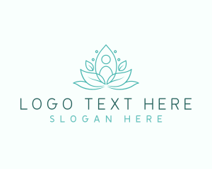 Yoga Meditation Leaves logo