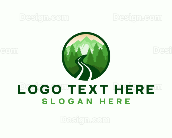 Mountain Trail Hiking Logo