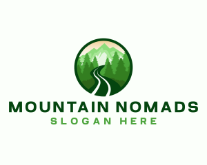 Mountain Trail Hiking logo design