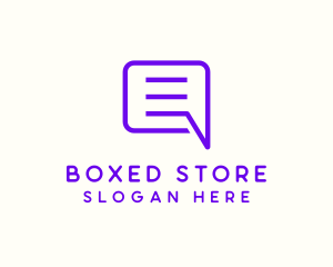 Chat Box Messaging logo design