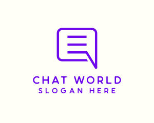 Chat Box Messaging logo design