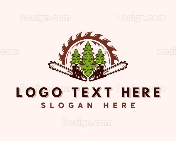 Sawmill Woodwork Chainsaw Logo