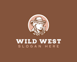 Western Woman Cowgirl logo