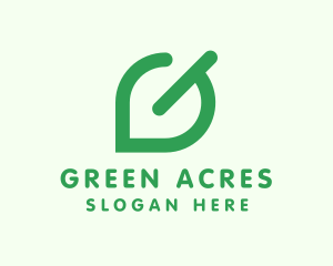 Green Leaf Letter G logo design