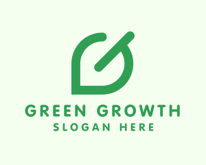 Green Leaf Letter G logo design