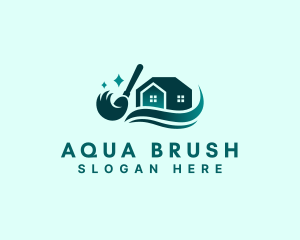 House Cleaning Mop logo design