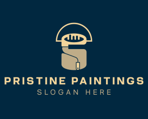 Paint Roller Paint Renovation logo design