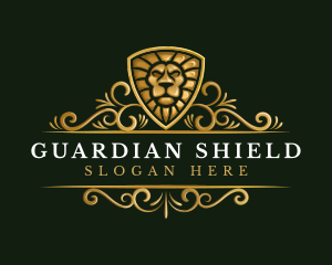 Premium Lion Shield logo design