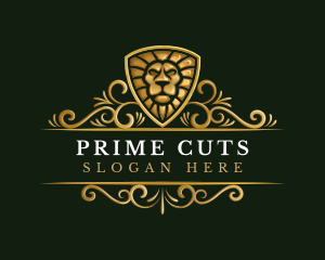 Premium Lion Shield logo design