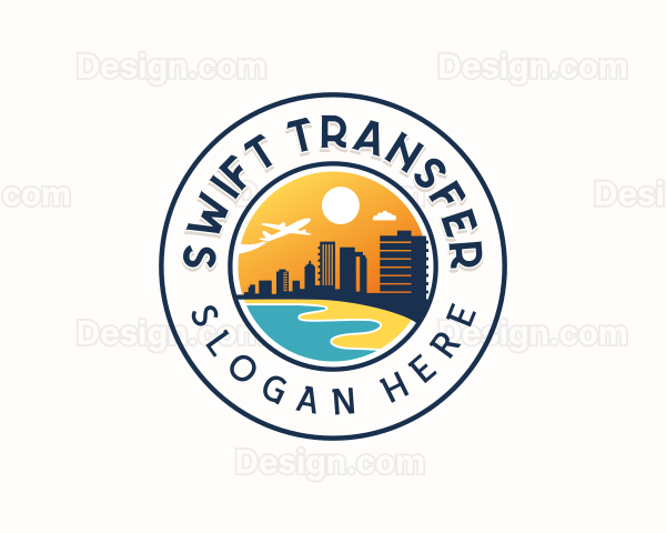 Beach Travel Tour Logo