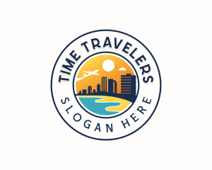 Beach Travel Tour logo design