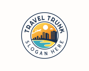 Beach Travel Tour logo design