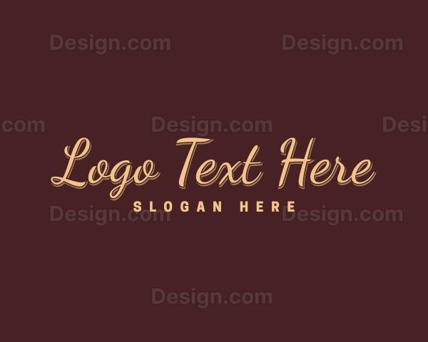 Minimalist Cursive Brand Logo