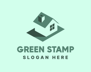 Green Real Estate House logo design