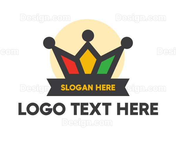 Colorful Polygon Crown Logo