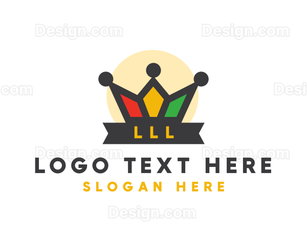 Colorful Polygon Crown Logo