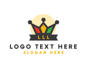Colorful Polygon Crown  logo