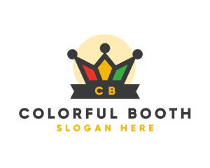 Colorful Polygon Crown  logo design