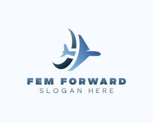 Logistics Plane Forwarding logo design