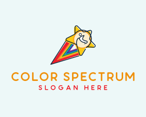 Star Rainbow Comet logo design