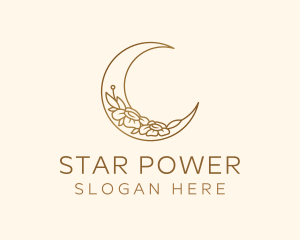 Golden Lunar Flower Logo