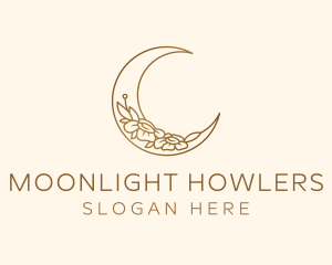 Golden Lunar Flower logo design