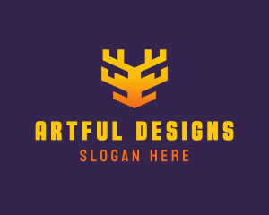 Digital Tech Antler logo design