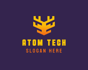 Digital Tech Antler logo design