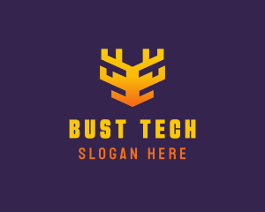 Digital Tech Antler logo design