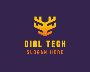 Digital Tech Antler logo design