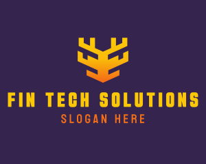 Digital Tech Antler logo design