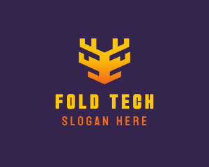 Digital Tech Antler logo design