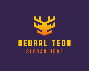 Digital Tech Antler logo design