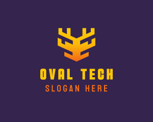 Digital Tech Antler logo design