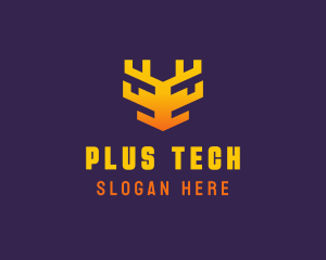 Digital Tech Antler logo design