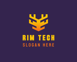 Digital Tech Antler logo design