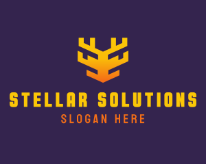 Digital Tech Antler logo design