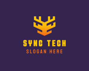 Digital Tech Antler logo design