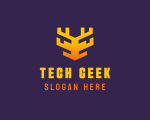 Digital Tech Antler logo design