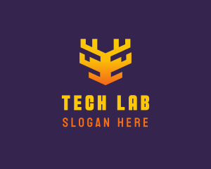 Digital Tech Antler logo design