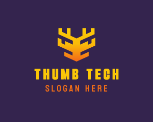 Digital Tech Antler logo design