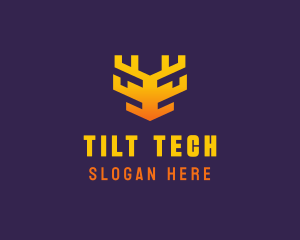 Digital Tech Antler logo design