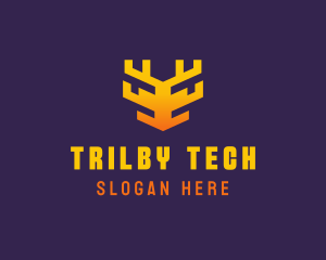 Digital Tech Antler logo design