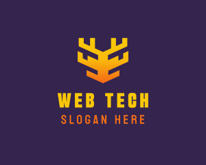 Digital Tech Antler logo design