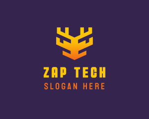 Digital Tech Antler logo design