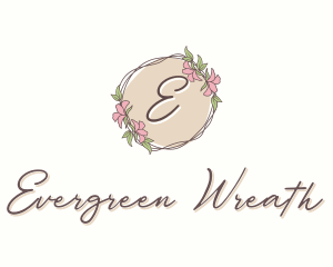 Nature Flower Leaf Wreath logo design