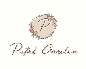 Nature Flower Leaf Wreath logo design