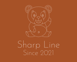 Chubby Panda Line logo design